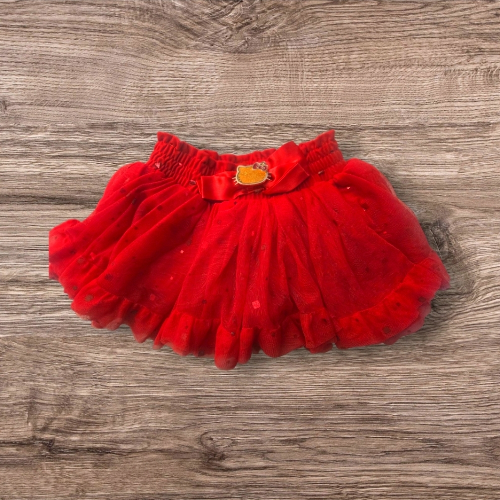 Hello kitty tulle holiday skirt for toddler 3t